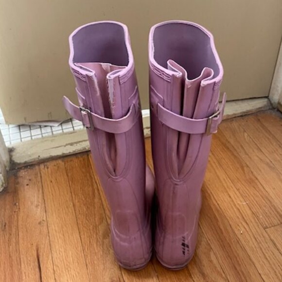 Hunter Lilac Tall Rubber Boots Size 6 - Picture 2 of 6